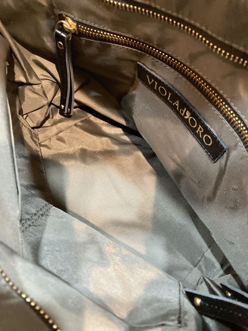 【美品】VIOLAd'ORO V-2037 2way ナイロントート　黒