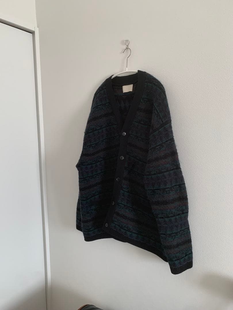 希少SAMPLE YOKE ジャガードニット カーディガン オーバーシルエット