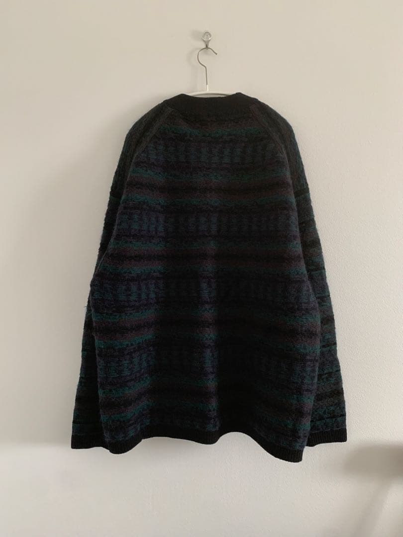 希少SAMPLE YOKE ジャガードニット カーディガン オーバーシルエット