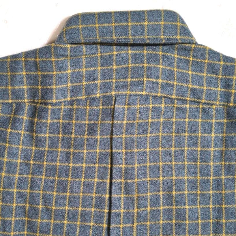 RATS WOOL CHECK BDシャツ BLUE L ラッツ 日本製