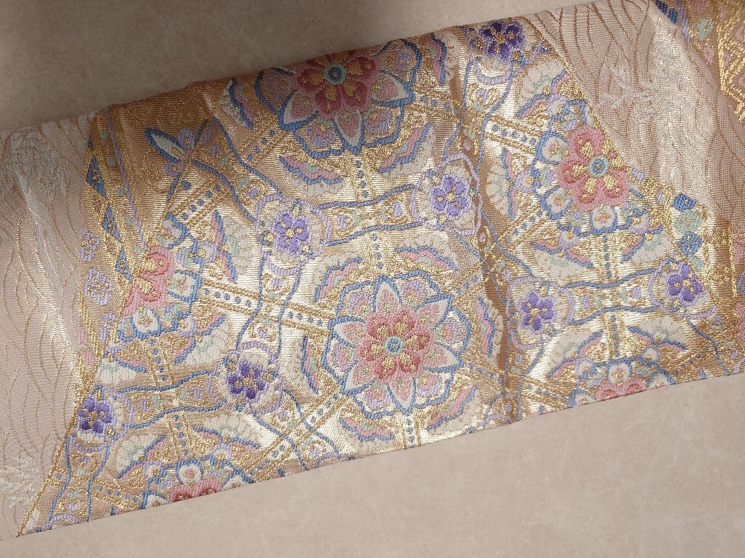 二部式　作り帯　振袖　成人式　正絹　袋帯