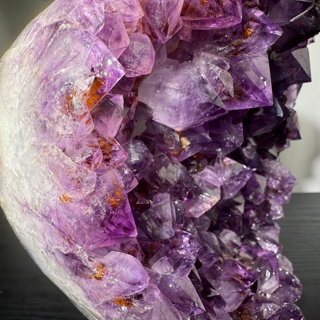 天然石タイチンルチルクォーツ共生アメジストの原石　置物　鉱物NO.101502