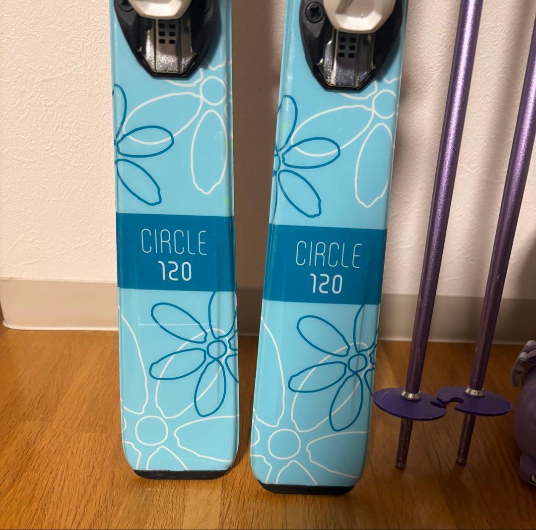 スキー板120センチ　ストック90センチ　セット