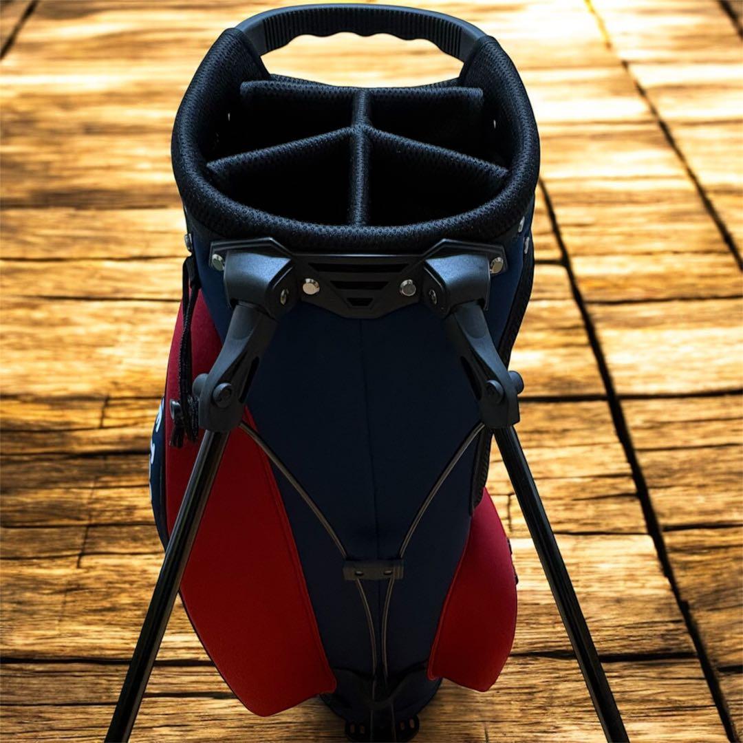 新素材　ブルーティーゴルフ キャディバッグ ストレッチ スタンドキャディバック