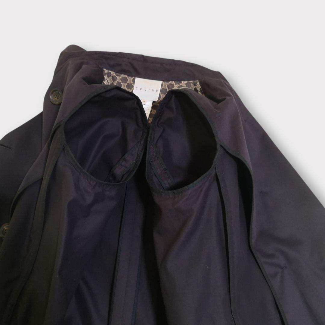 美品 CELINE セリーヌ トレンチコート マカダム ベルト付き ロング
