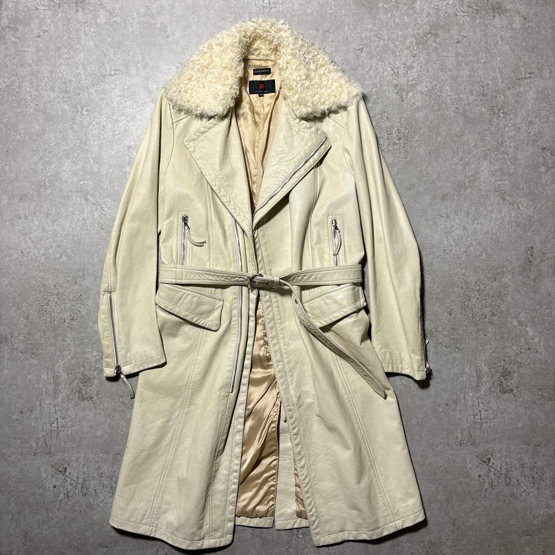 希少カラー Y2k GARRETT leather coat イタリア製 牛羊