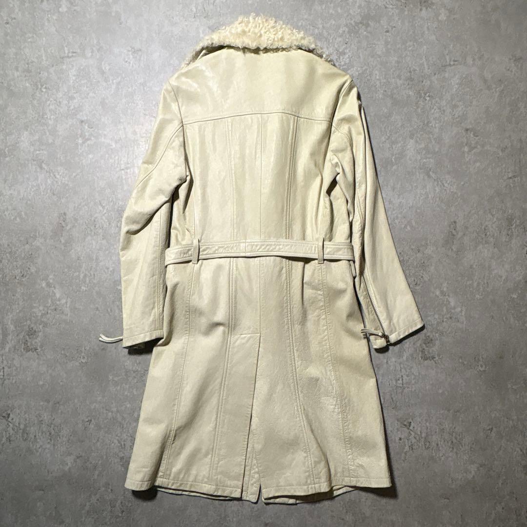 希少カラー Y2k GARRETT leather coat イタリア製 牛羊