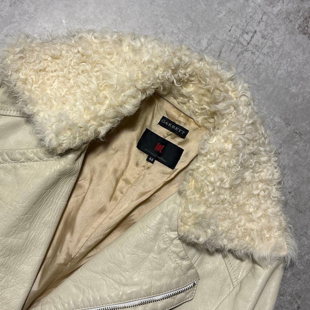 希少カラー Y2k GARRETT leather coat イタリア製 牛羊