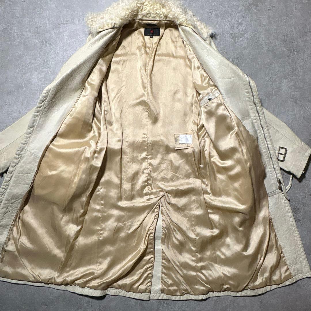 希少カラー Y2k GARRETT leather coat イタリア製 牛羊