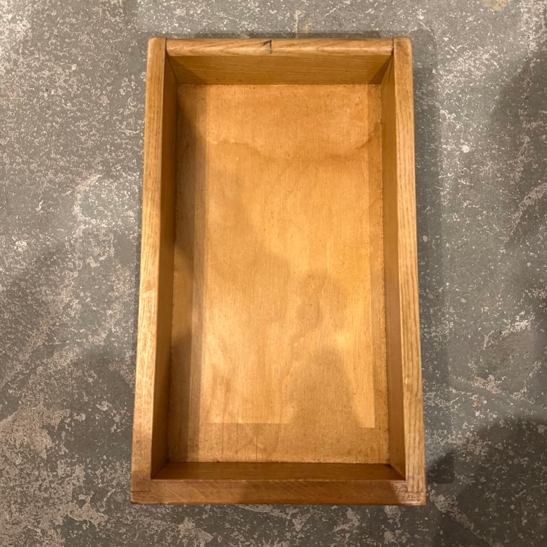 ヴィンテージ　木製サイドテーブル　収納　引き出し付き