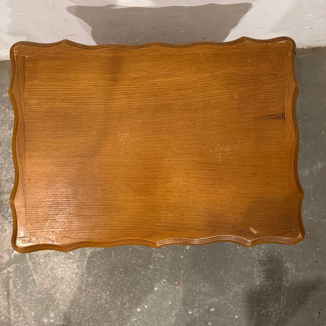 ヴィンテージ　木製サイドテーブル　収納　引き出し付き