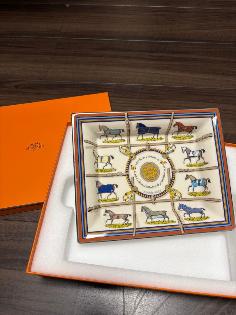 HERMES 馬のイラスト皿　トレイ