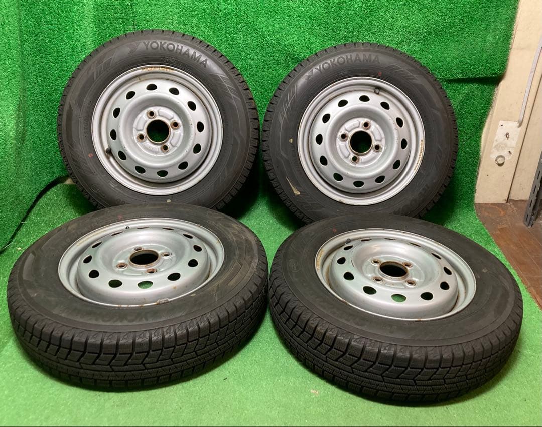 YOKOHAMA 145/80R13 スタッドレスタイヤ、鉄ホイール付き4本！