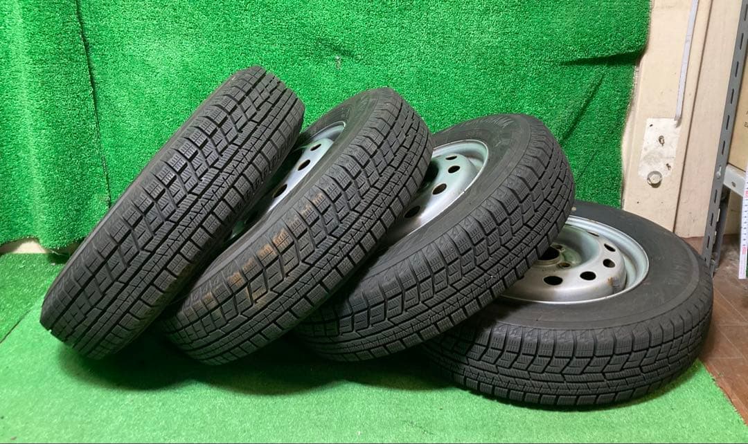 YOKOHAMA 145/80R13 スタッドレスタイヤ、鉄ホイール付き4本！