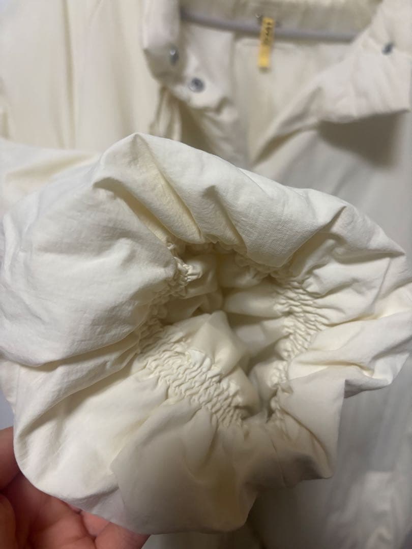 hinari中綿リボンミドルコート アイボリー FREE