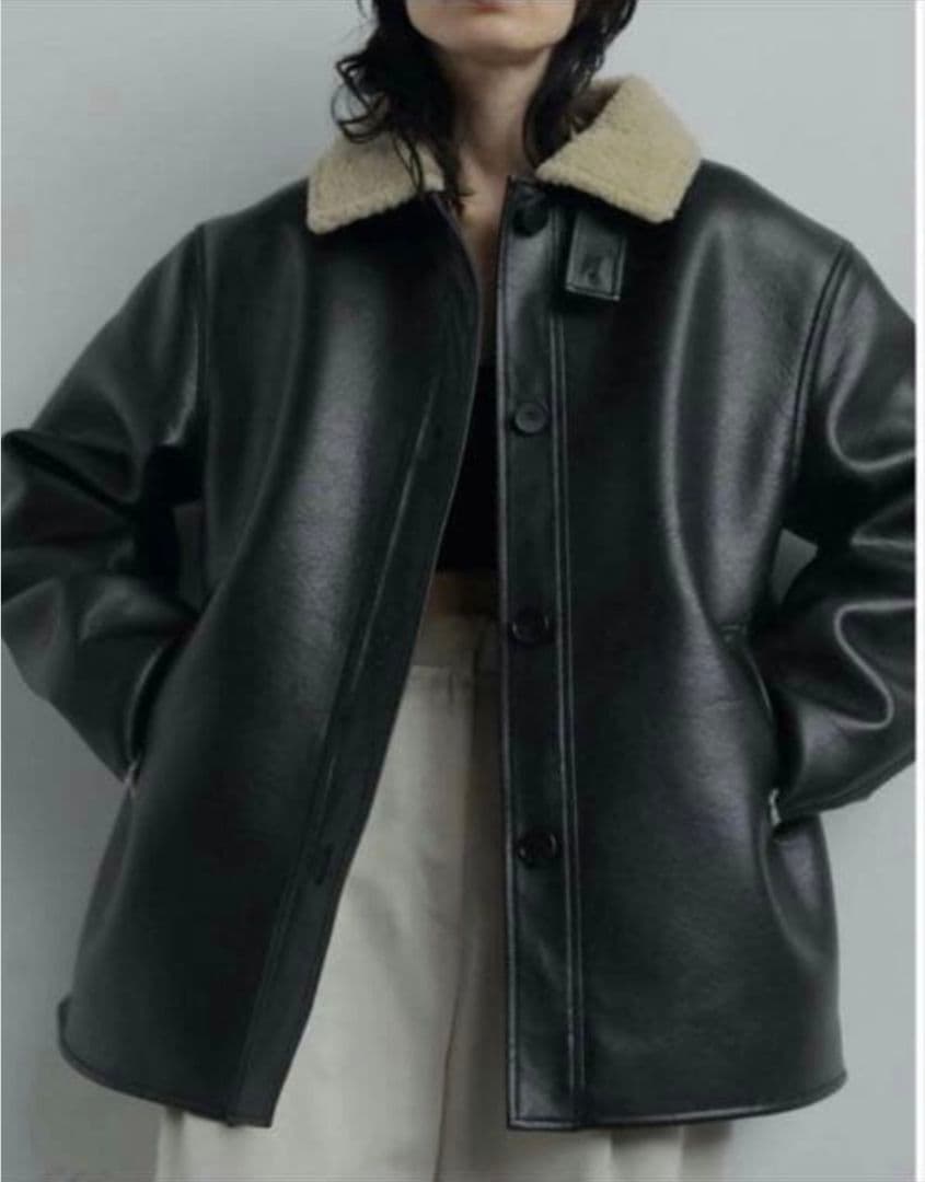 直接受渡1000円引き【美品】anuke ボアフライトジャケット 36