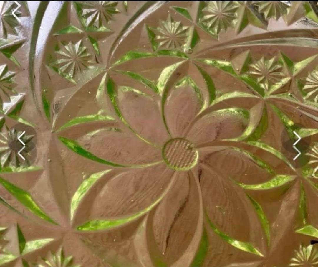 和骨董　ウランガラス　3点セット