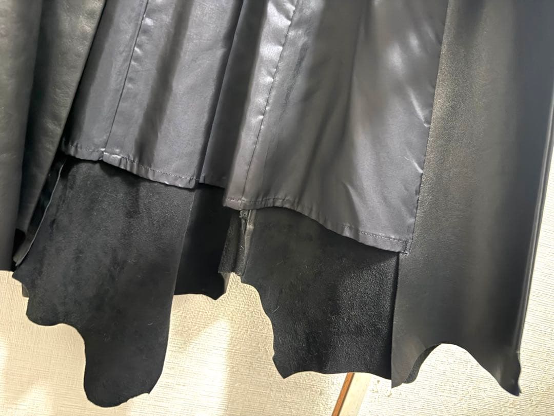 宇*田様 yohjiyamamoto FEMME ハンドカットラムレザーコート