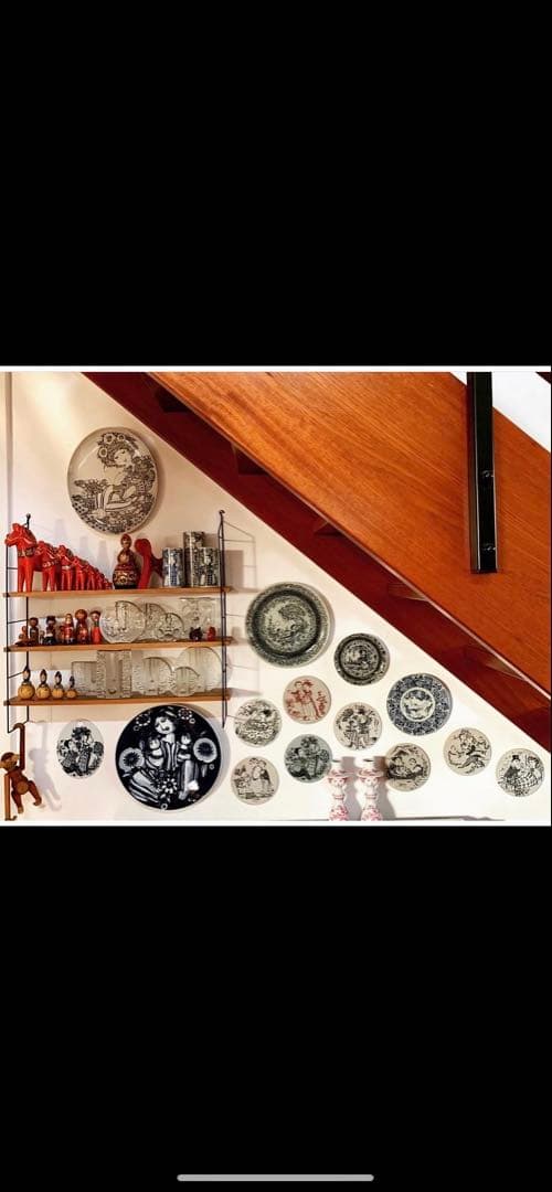 ビヨンヴィンブラッド　ニモール窯のレアなビンテージ黒デュエット柄の花瓶！