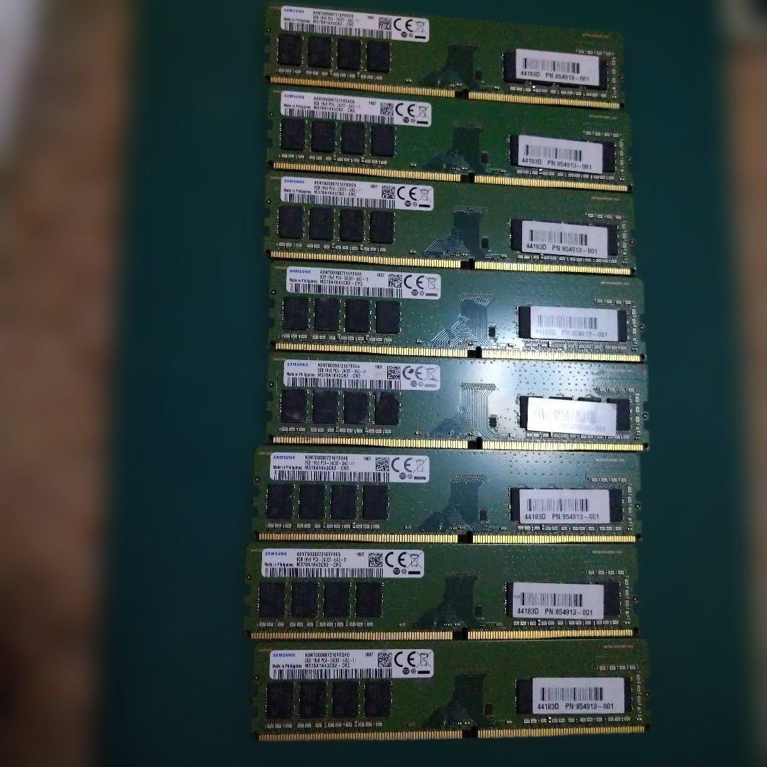 Samsung DDR4メモリー 8GB×8枚セット