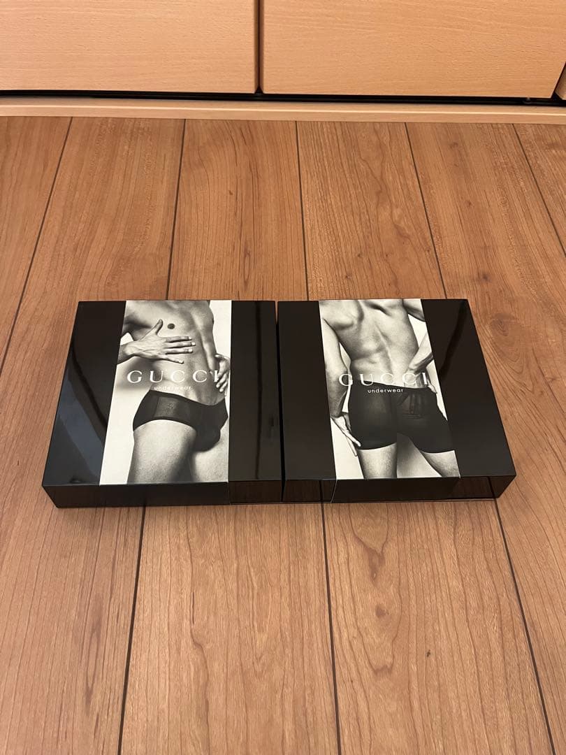 GUCCI ボクサーブリーフ 2枚セット ブラック