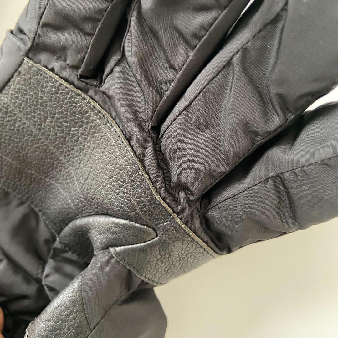 極美品　prada sport globe 耐久良　鹿レザー切り替え　中綿手袋