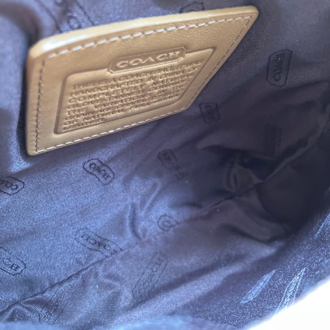 オールドコーチvintageコーチ　キャメルレザー ポーチ