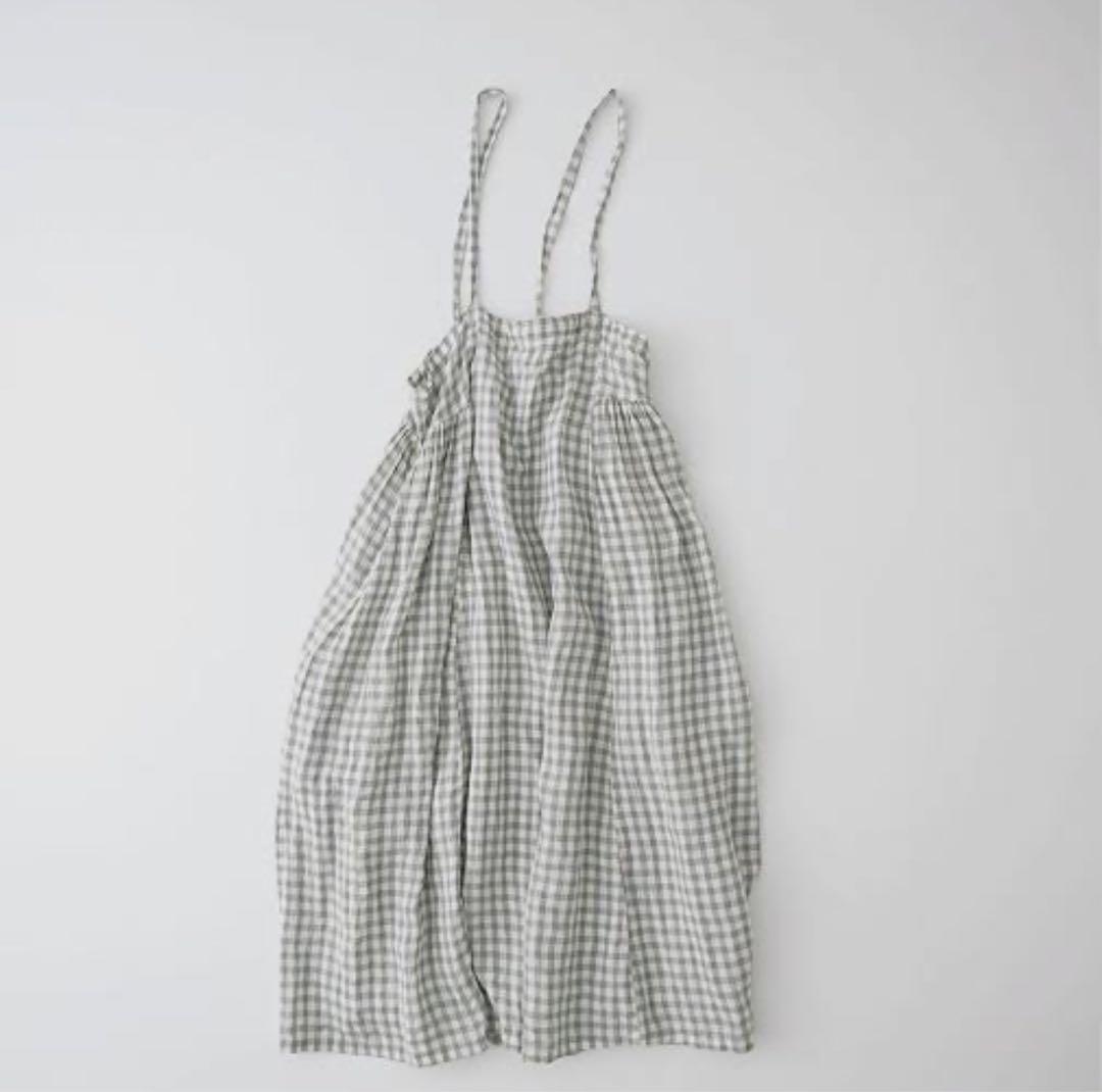 nest Robe リネンカラーギンガムタッセル吊りスカート　新品未使用タグ付き