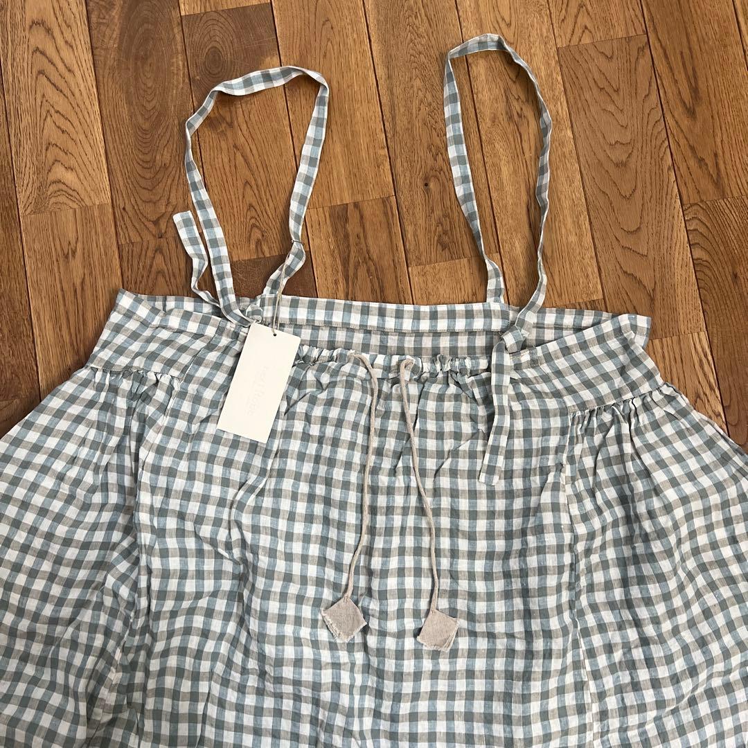 nest Robe リネンカラーギンガムタッセル吊りスカート　新品未使用タグ付き