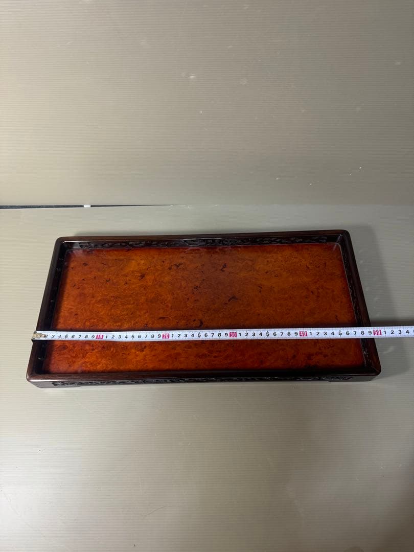 2391 唐木 煎茶盆 煎茶道具 お盆　時代物