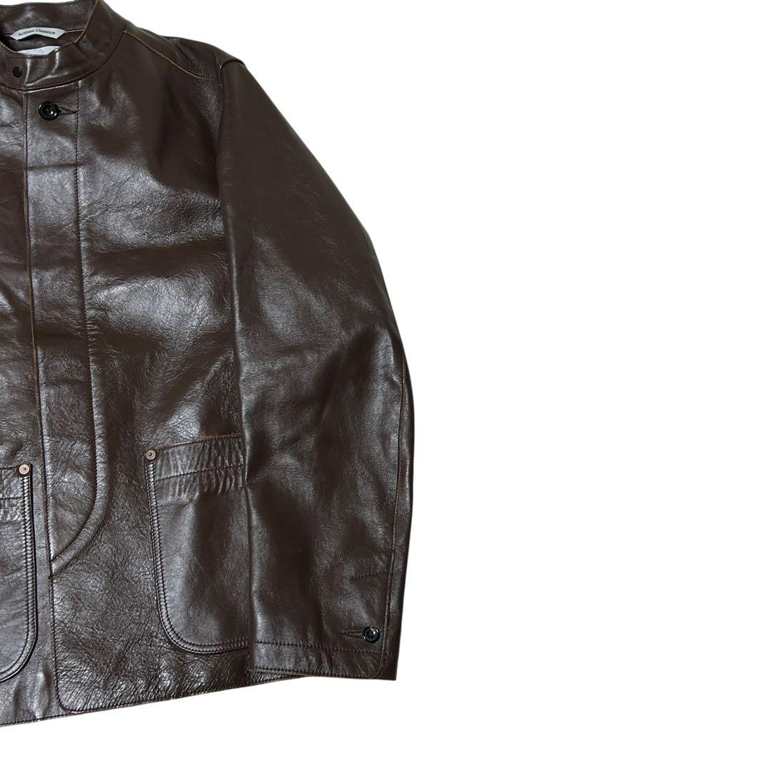 極美品　WORK NOT WORK スタンドカラー　ホースレザージャケット　M