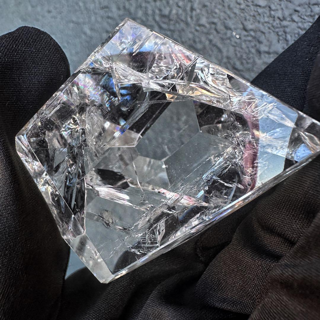 絶品❗アゼツライト☆虹入りアイリスクォーツクリスタルフリー型2点セットA1043