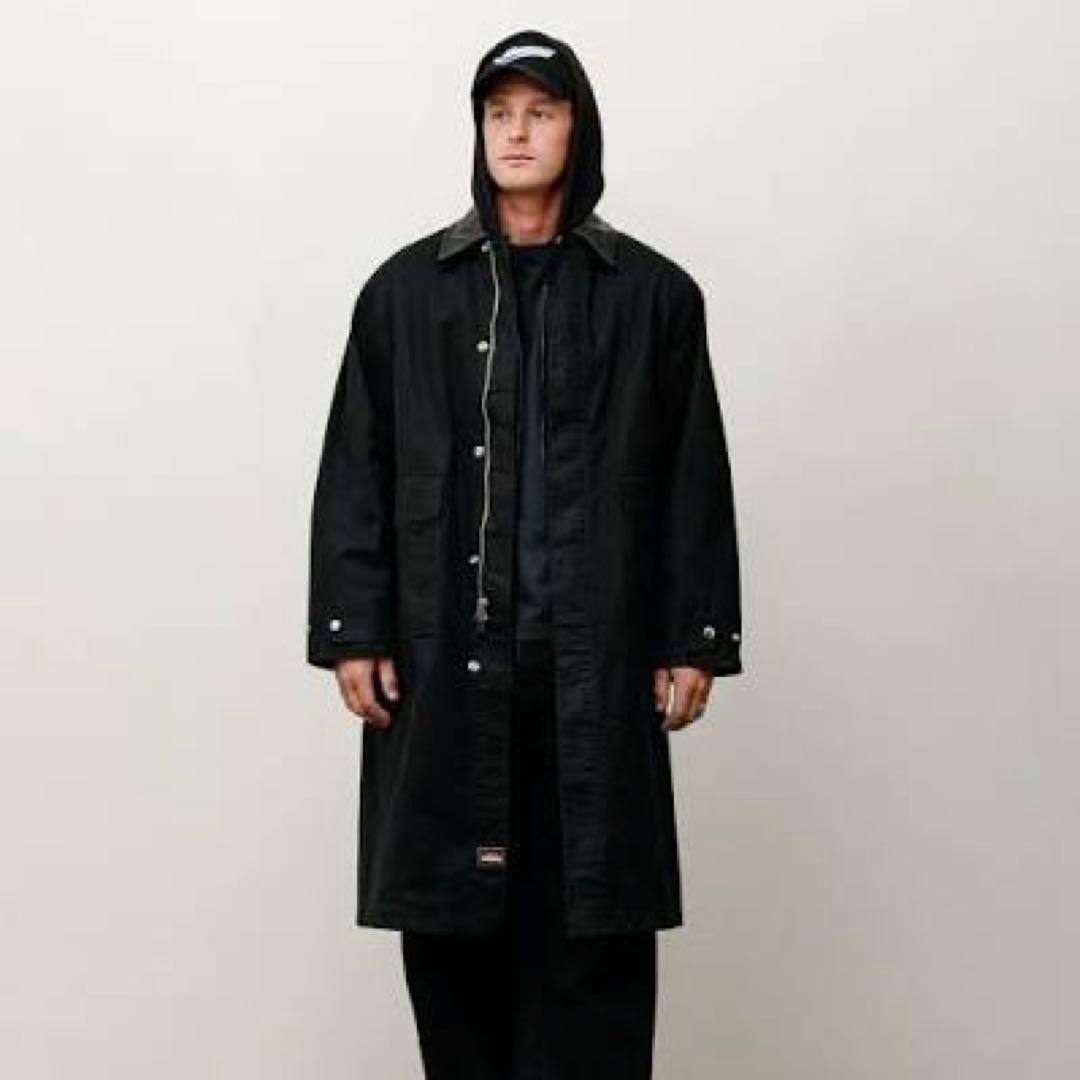 STUSSY 25SS DUSTER COAT 黒 ステンカラー ロングコート