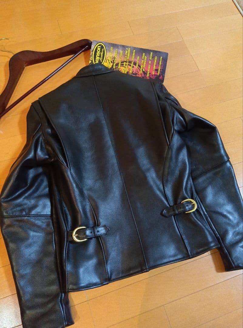 こ*吉様 超美品VANSON TYPE Bシングルライダース34黒ブラック付属品