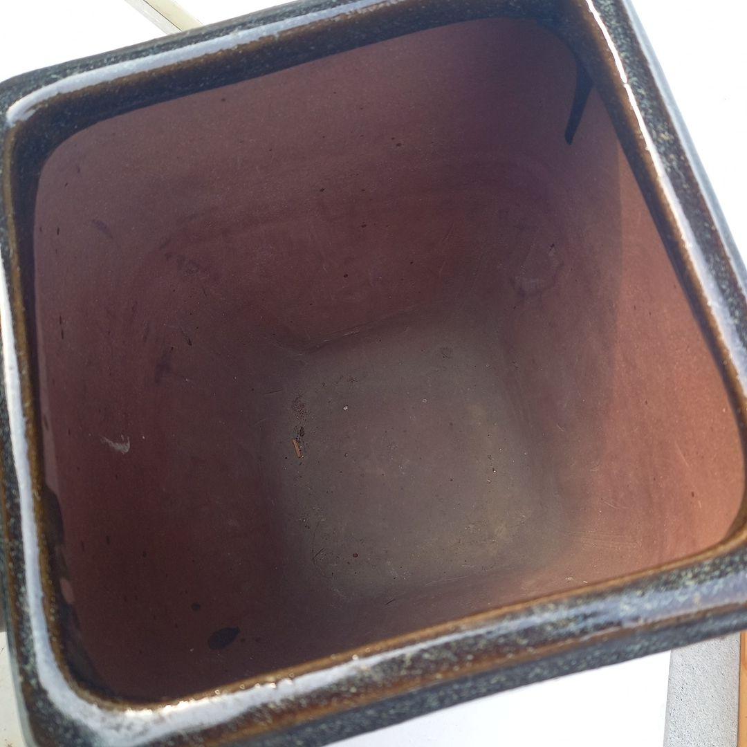 海鼠釉（なまこゆう）　角型植木鉢