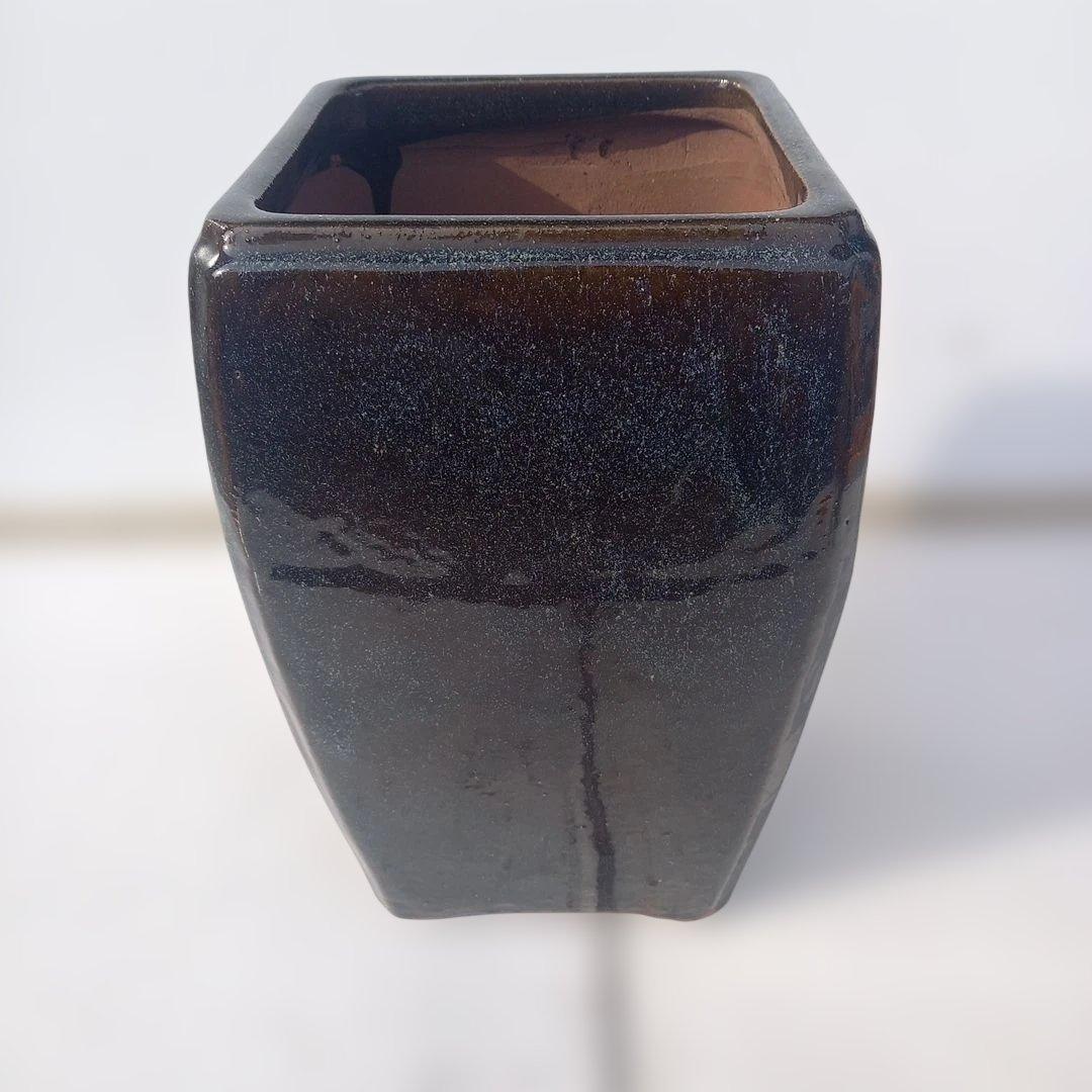 海鼠釉（なまこゆう）　角型植木鉢