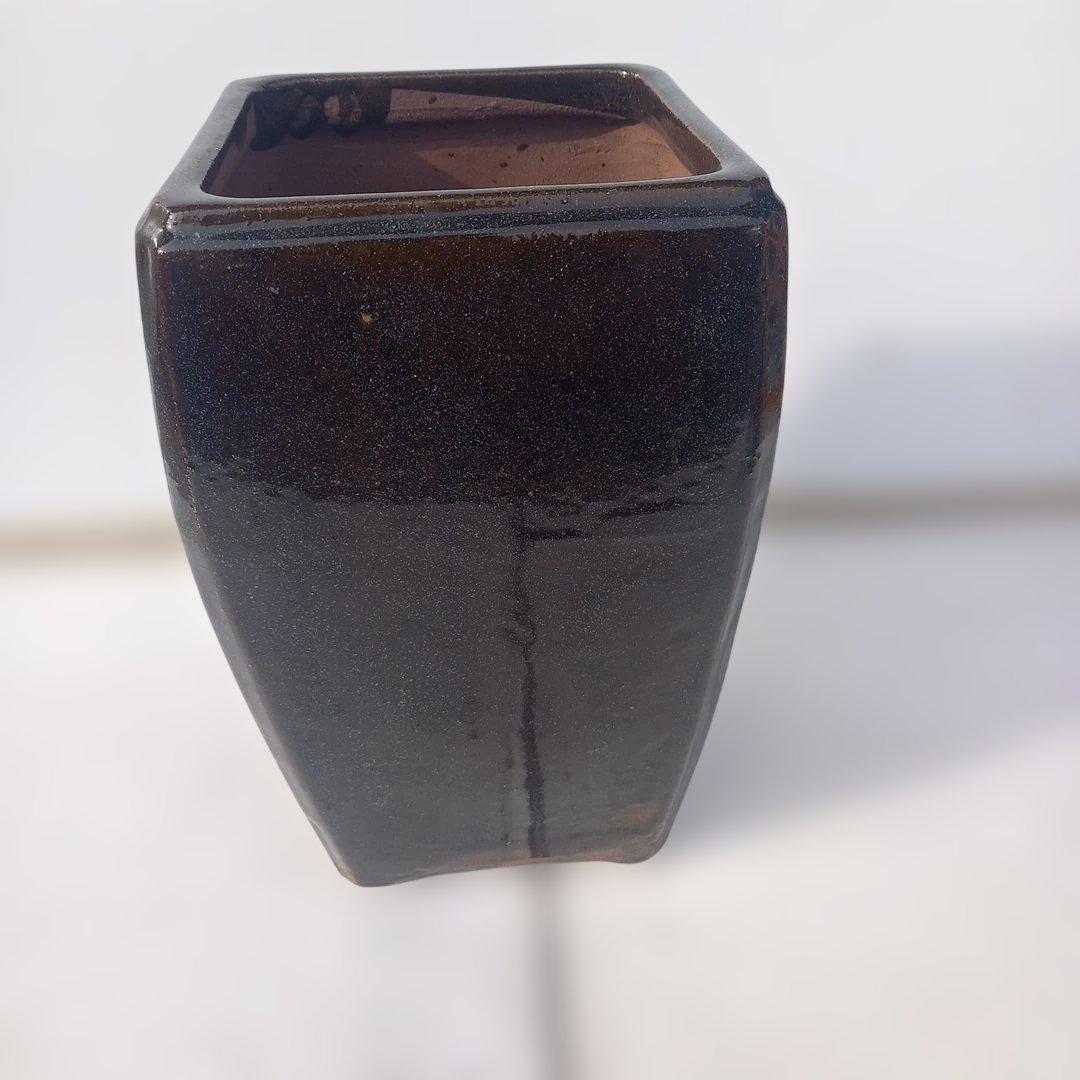 海鼠釉（なまこゆう）　角型植木鉢