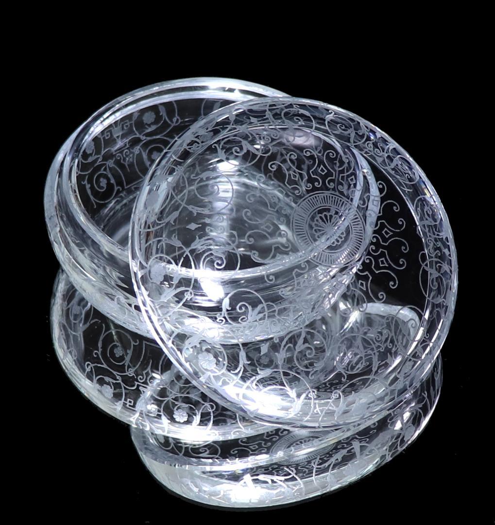 オールド・バカラ レアモデル唐草文様蓋物 小物入れボンボニエール ミケランジェロ