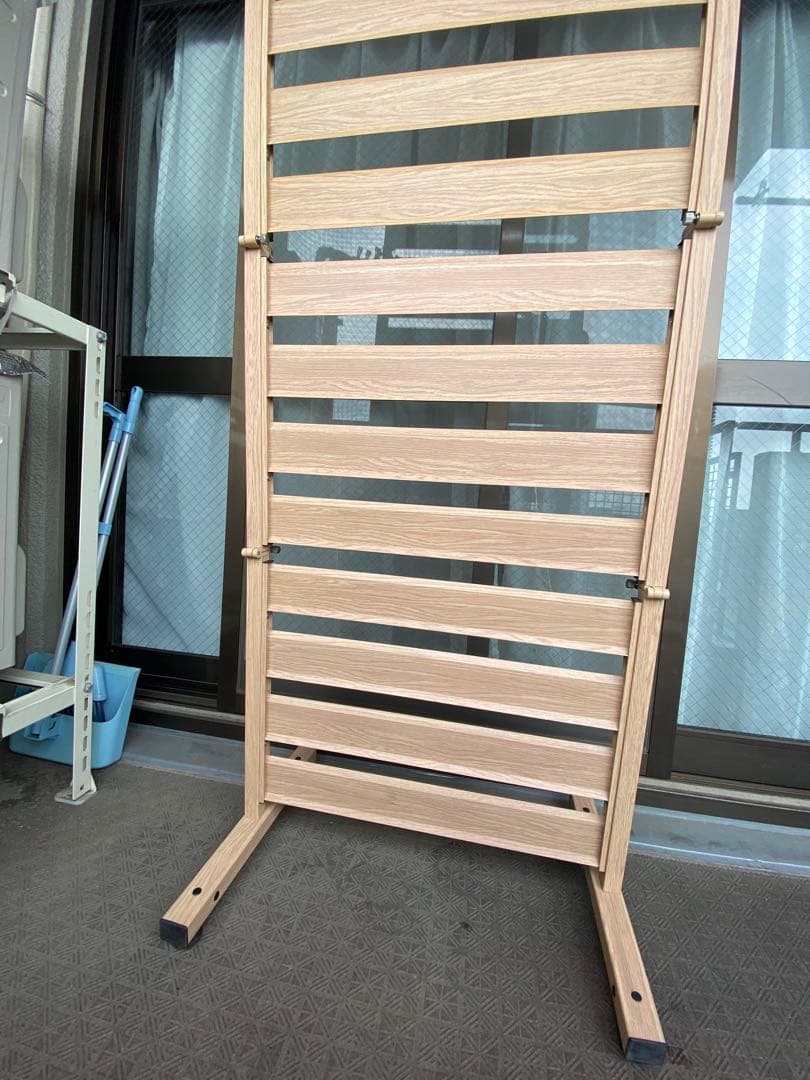 アルミ　畳めるフェンス　60✖️180センチ　木目調ナチュラルブラウン