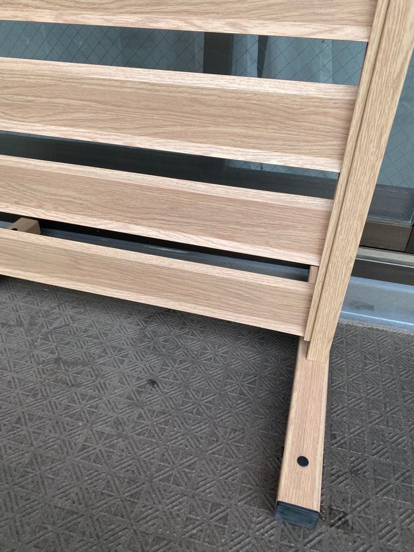 アルミ　畳めるフェンス　60✖️180センチ　木目調ナチュラルブラウン