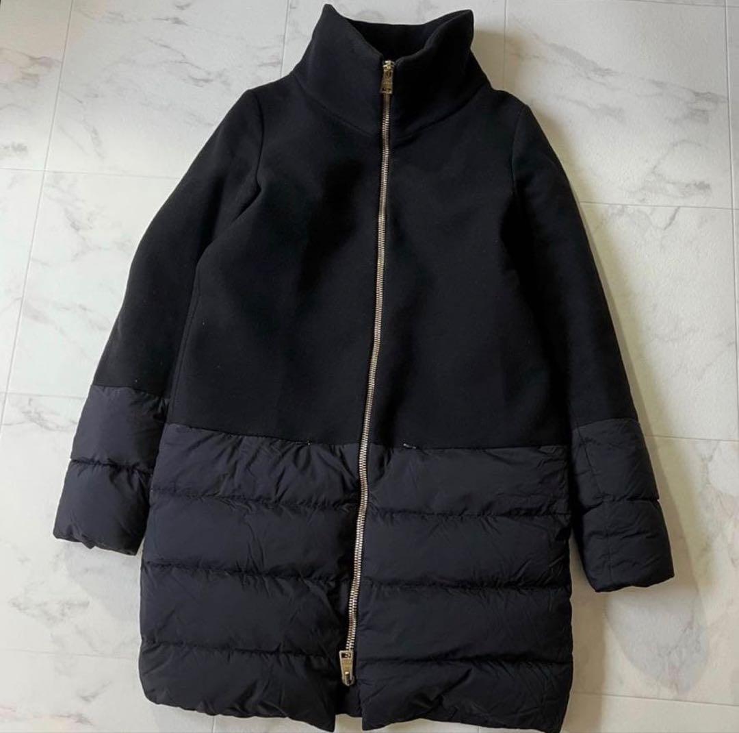 最終値下げ‼️ヘルノ HERNO 異素材切替 スタンドカラー ダウンコート