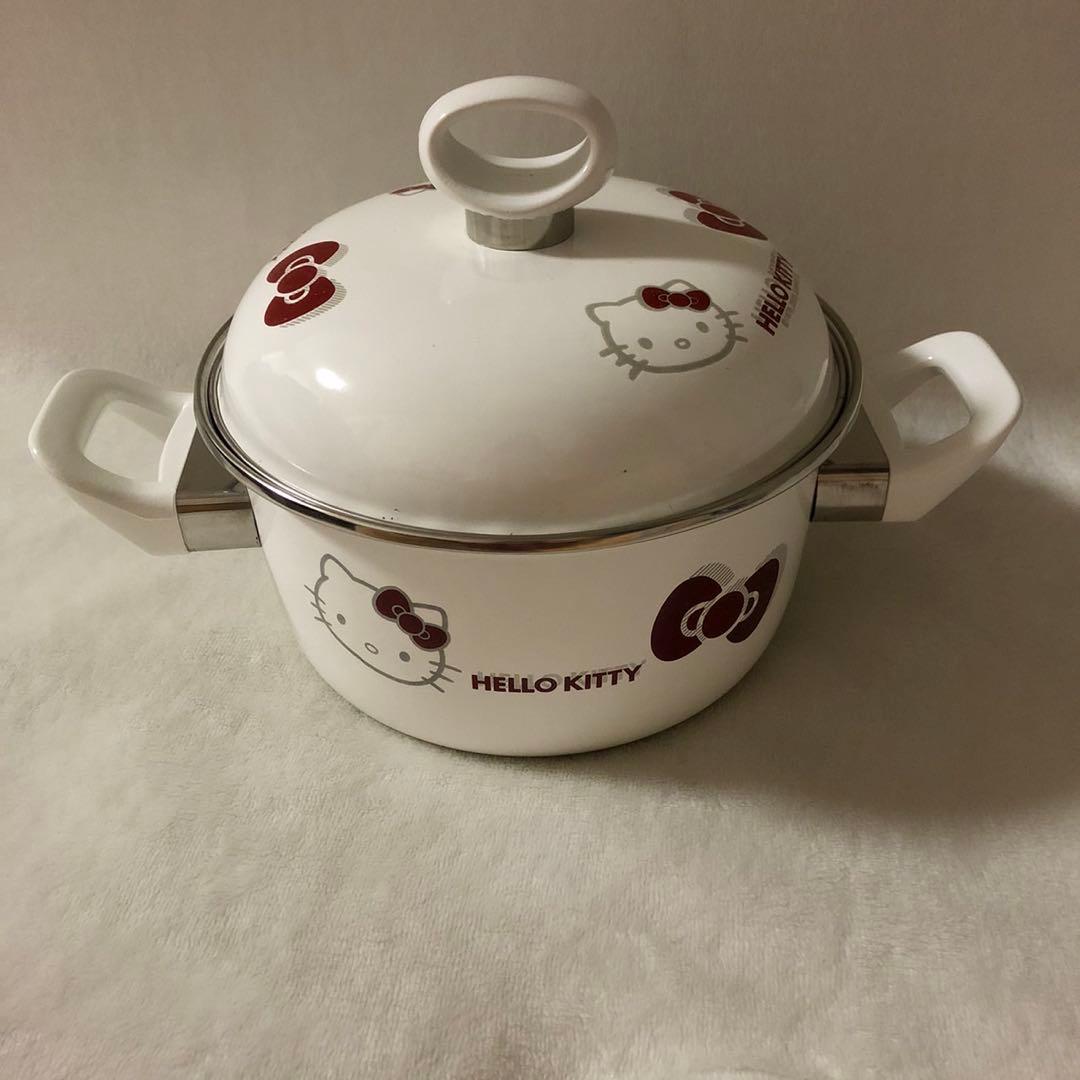 ハローキティ　両手鍋　ホーロー鍋