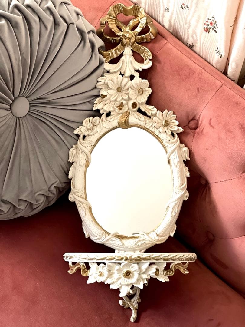 イタリア製 鏡 ミラー コンソール付