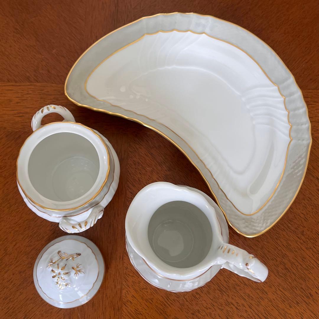 【美品】リチャードジノリ★ベッキオグレース★テーブルセット3点