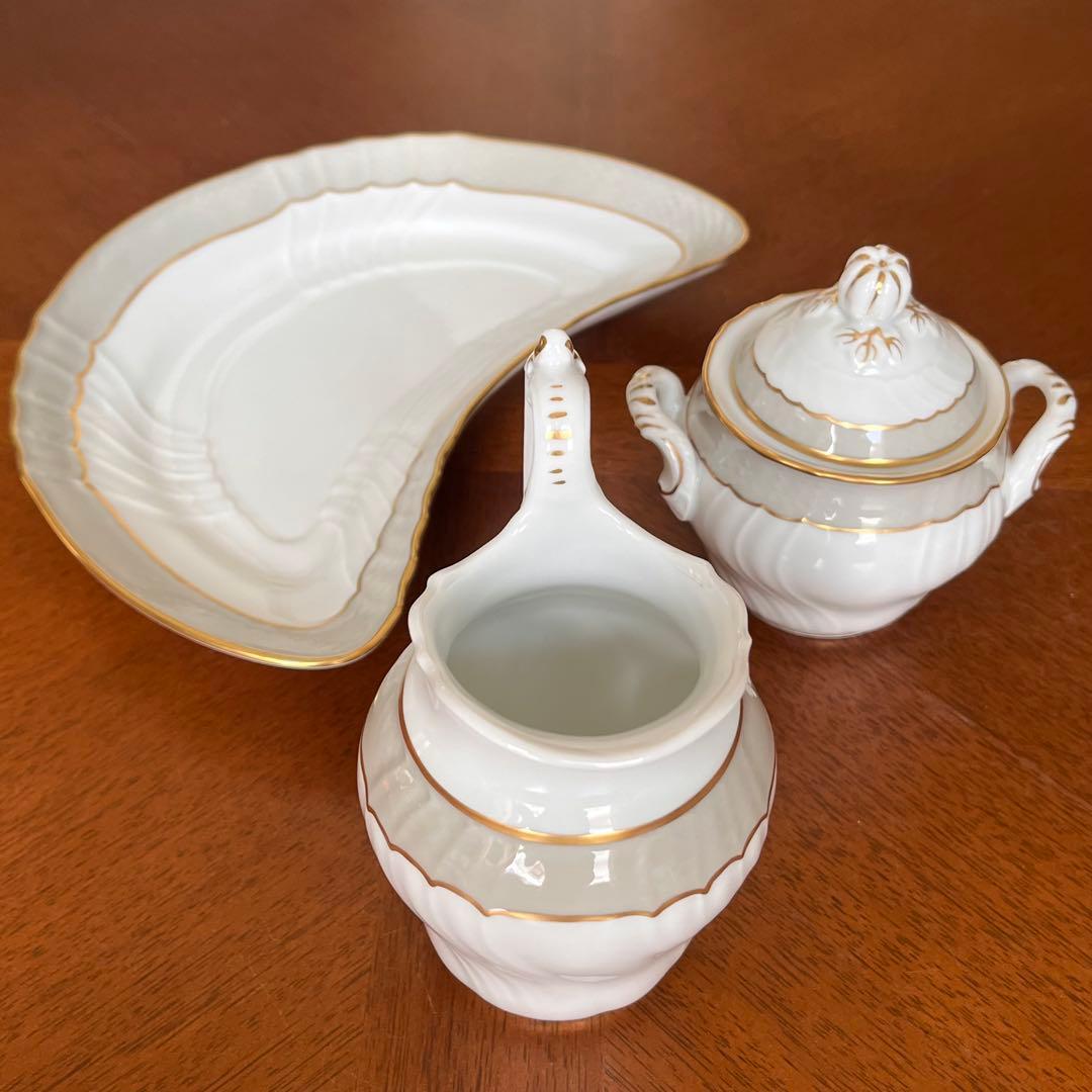 【美品】リチャードジノリ★ベッキオグレース★テーブルセット3点