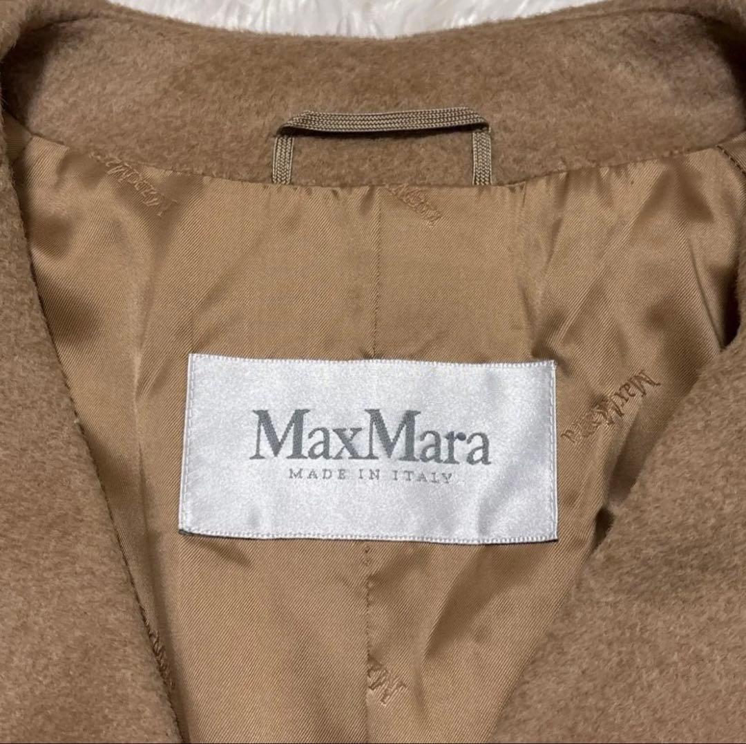 Max Mara 白タグ キャメル100% ロング チェスターコート 36