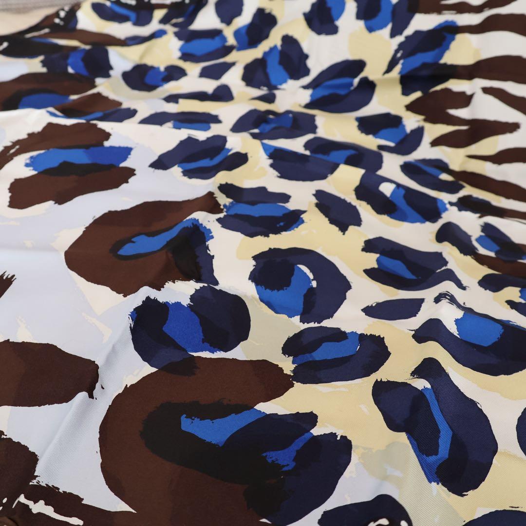 manipuri＜シルクスカーフ65＞コラージュレオパード