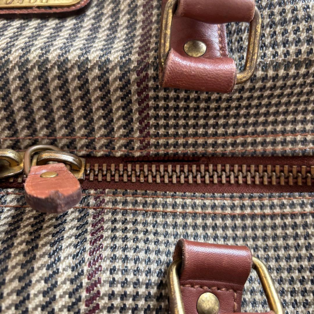 ポロラルフローレン ボストンバッグ 2WAY PVCレザー ブラウン ハンド