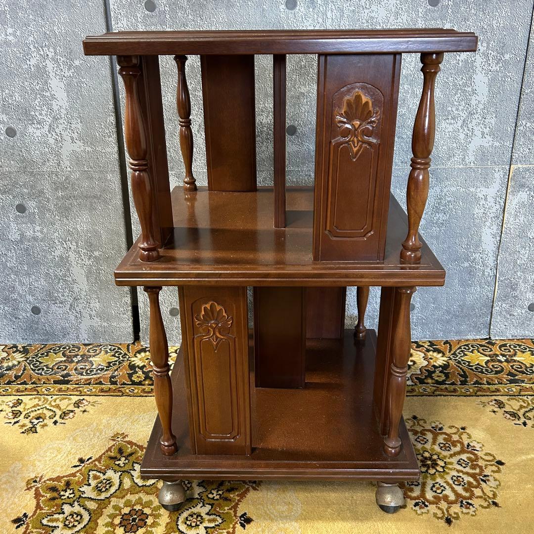 ꧁レトロ家具꧂キャスター付飾り棚 サイドボード テレフォンスタンド テーブル