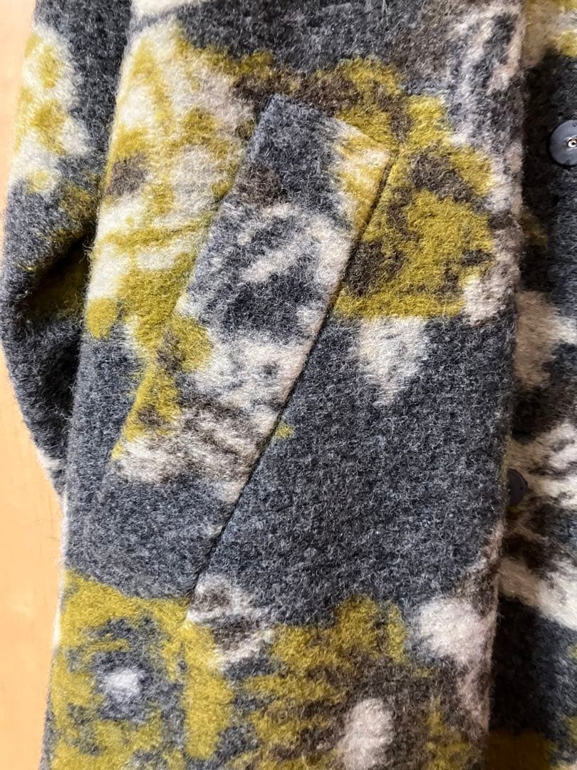 プランテーション　ウール混　花柄コート